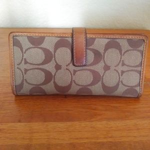 Coach Tan Canvas Wallet